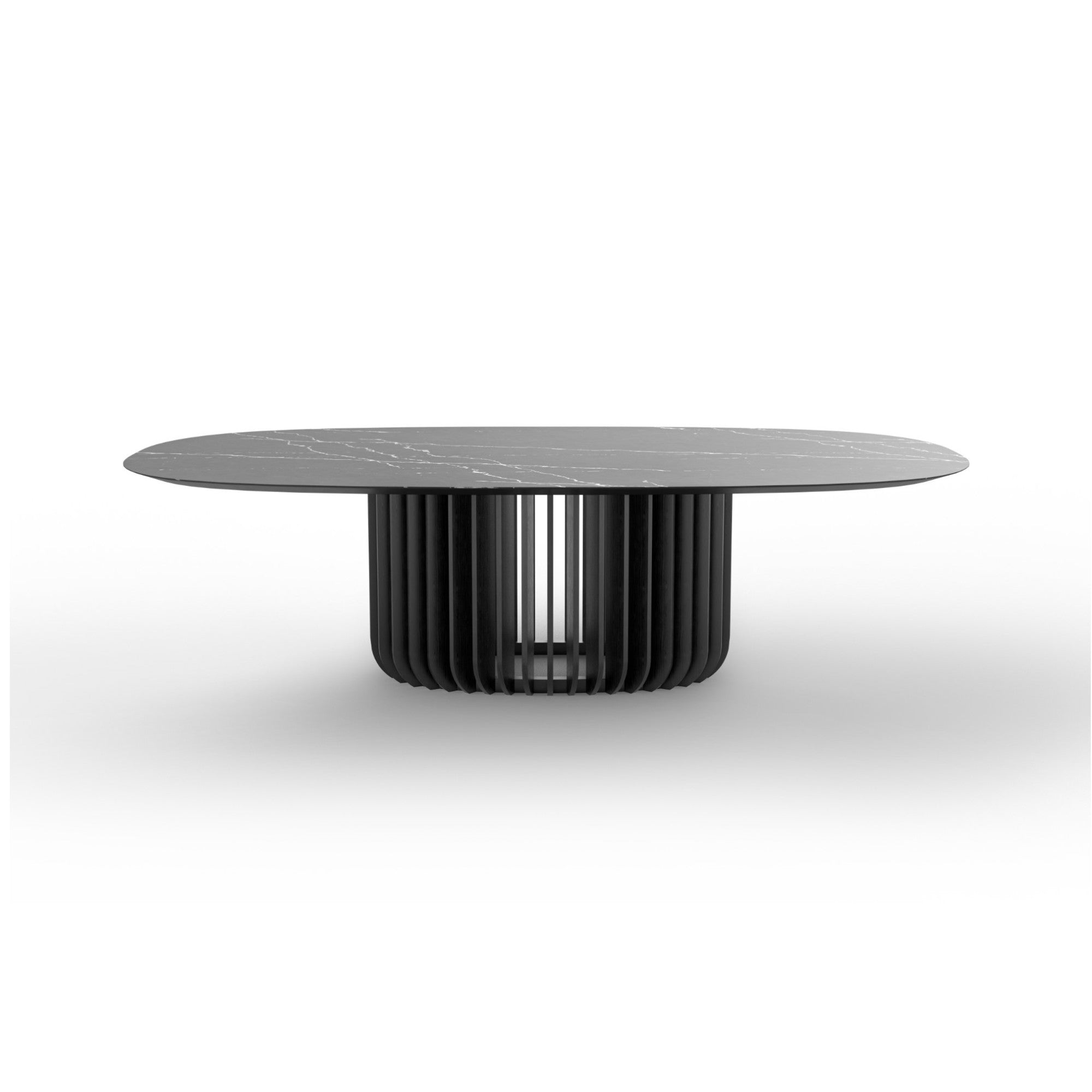 Juice TP 151 R Dining Table - Black Ash / Calacatta Black-3