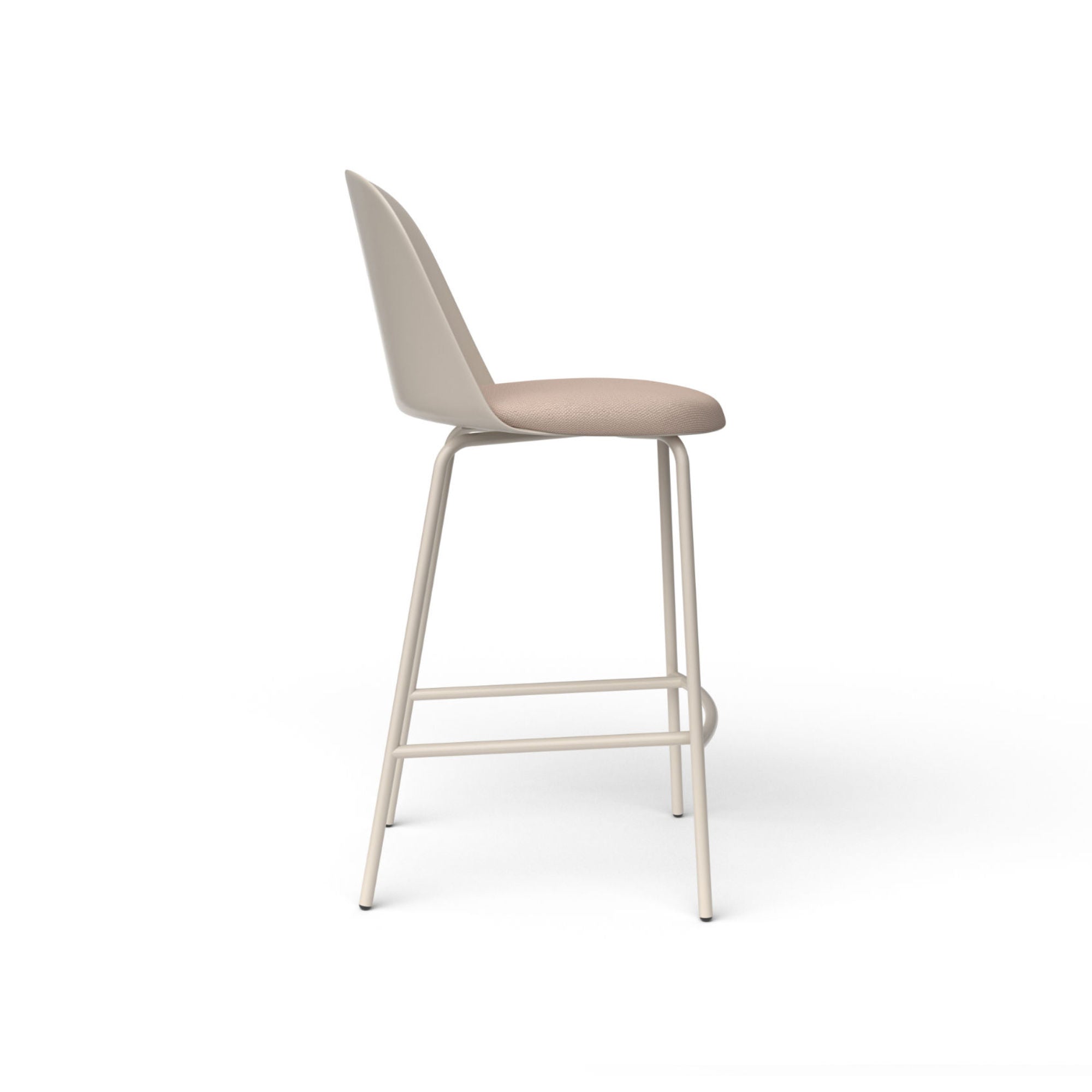 Mariolina SG 65 Stool - Silk Grey / Fabric A (Trame 04 Beige)-3