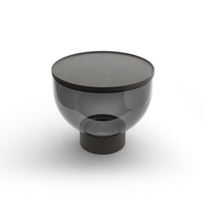 Mastea TS 140 Side Table - Grey/Black Ash
