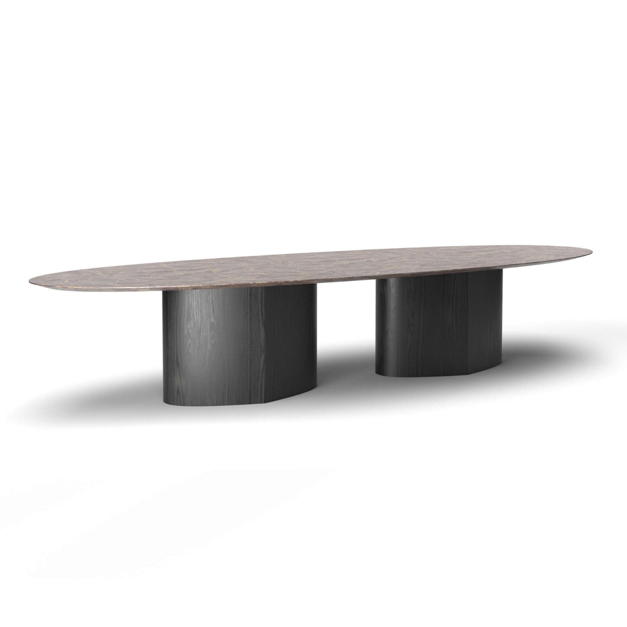 Monoplauto Maxxxi TP 40 Dining Table - Black Ash/Ceramic Emperador-1
