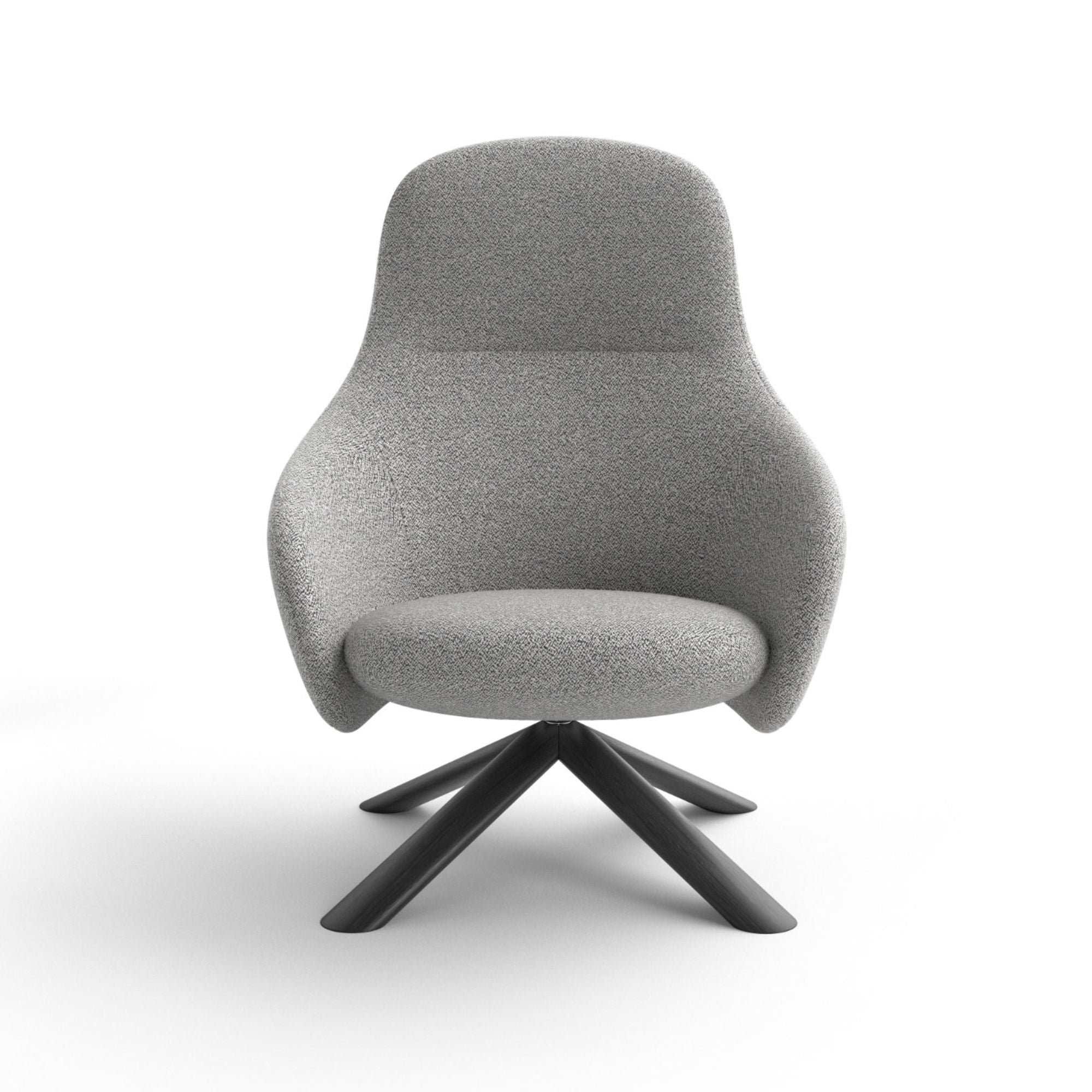 كرسي بذراعين Nebula PL 90 - أسود آش / قماش D (Sera Pepper 27)-3