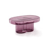 Soda Oval TS 530 Coffee Table - Amethyst Blown Glass