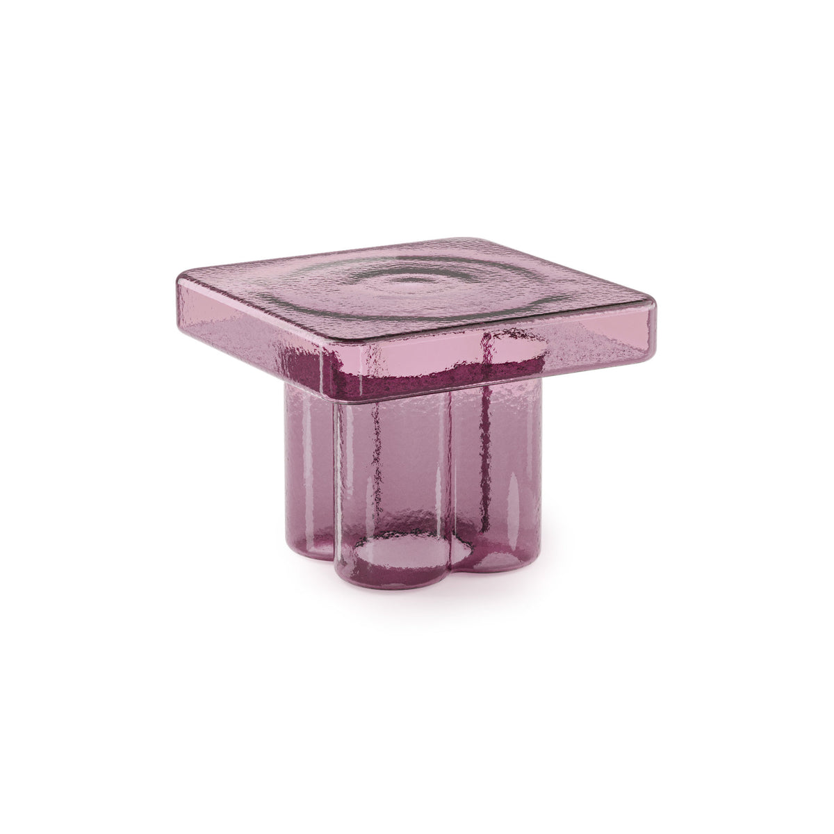 Soda Side Table – 53x53x40 / Glass (Amethyst Blown)-1