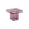 Soda Square TS 520 Side Table - Amethyst Blown Glass