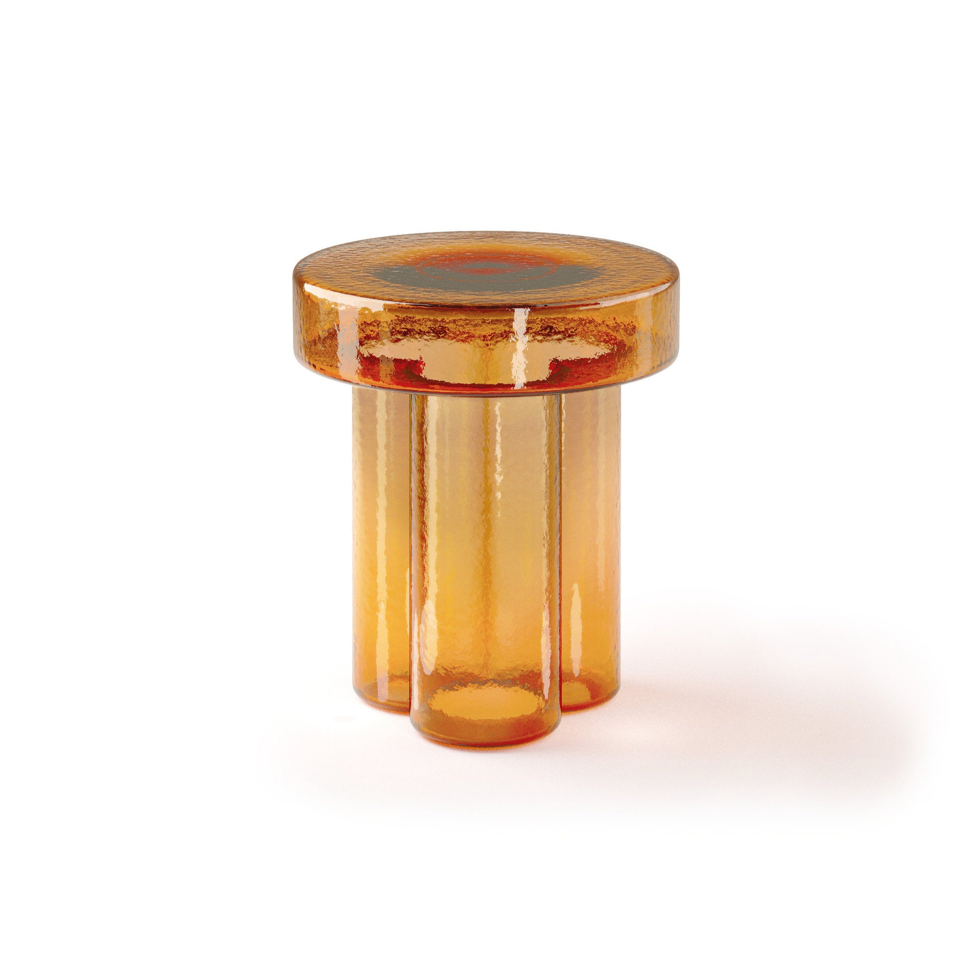 Soda TS 510 Side Table - Amber Blown Glass