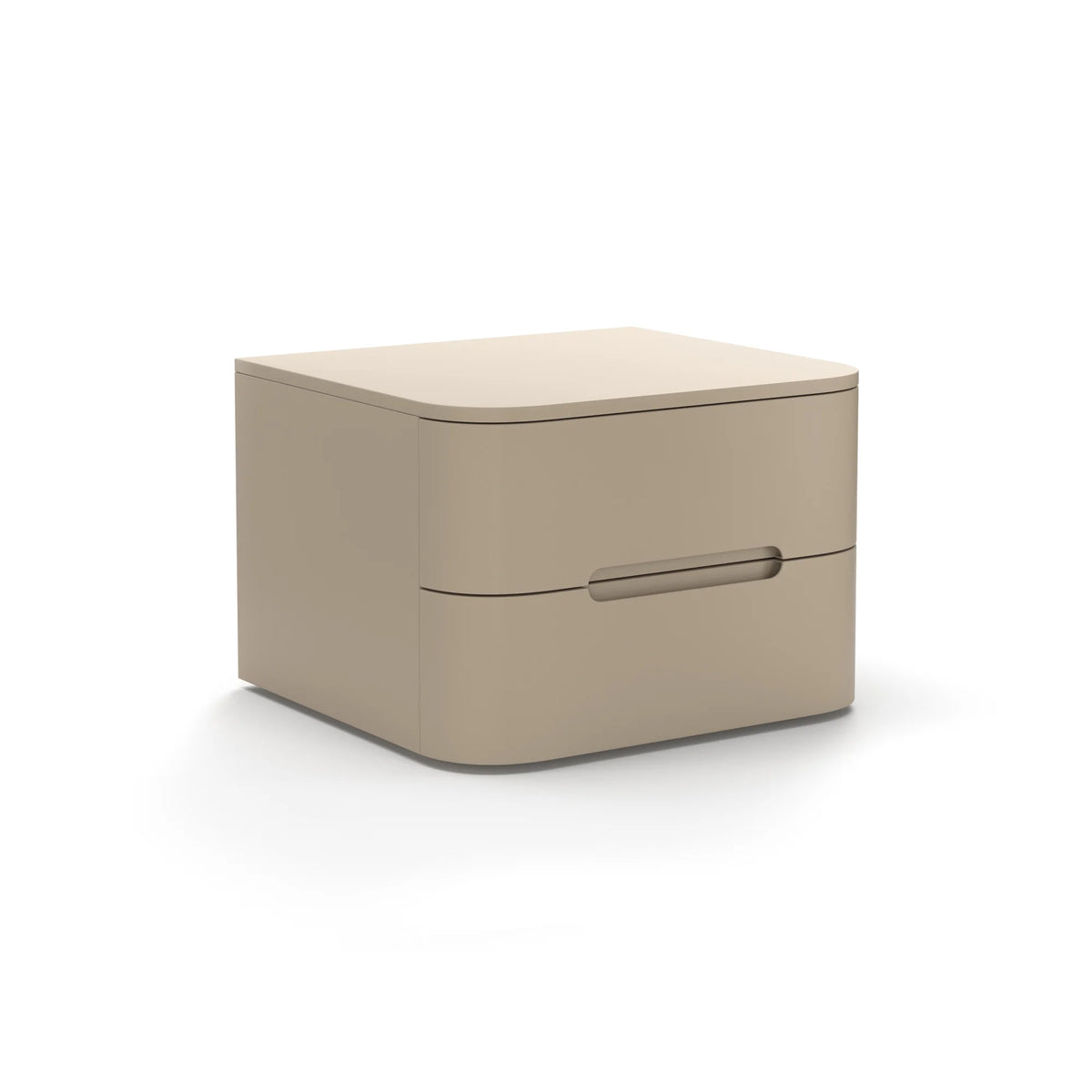 Surf Bedside Table – 50x45x36 / Lacquered Wood (Mocca)-1