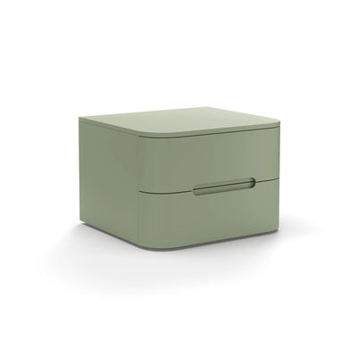 Surf Bedside Table – 50x45x36 / Lacquered Wood (Salvia)