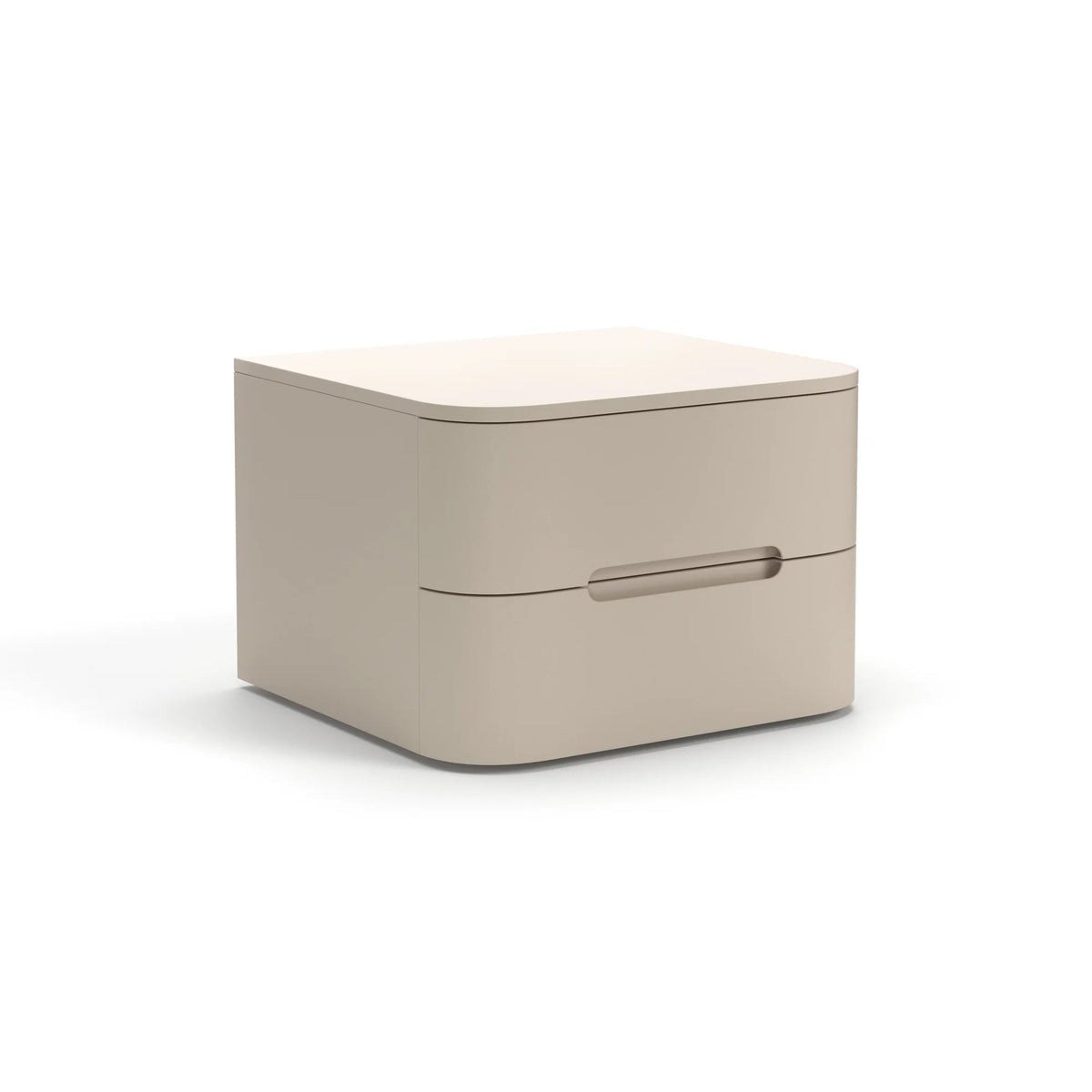 Surf Bedside Table – 50x45x36 / Lacquered Wood (Stone)-1
