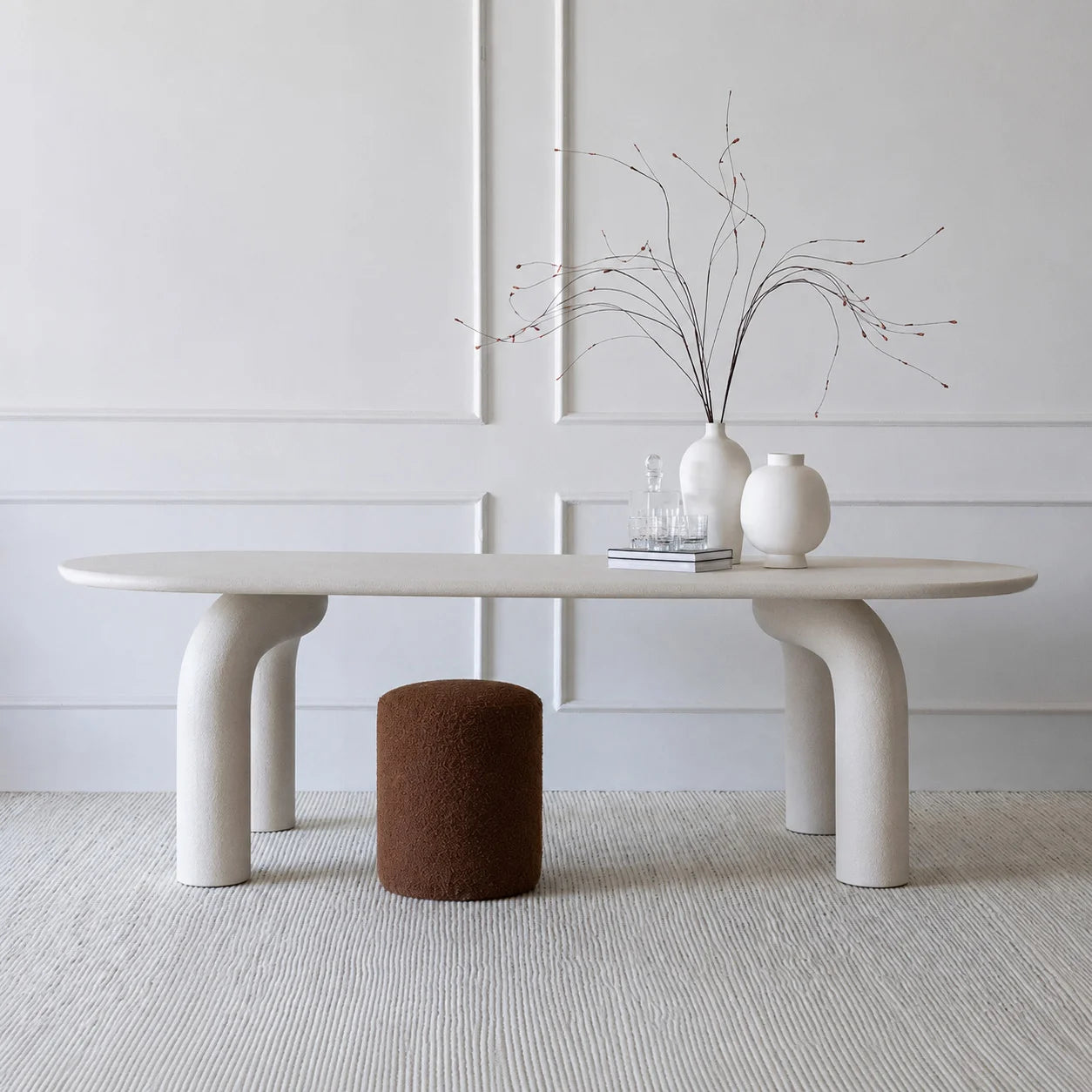 Elephante 245 Dining Table - White 01-2