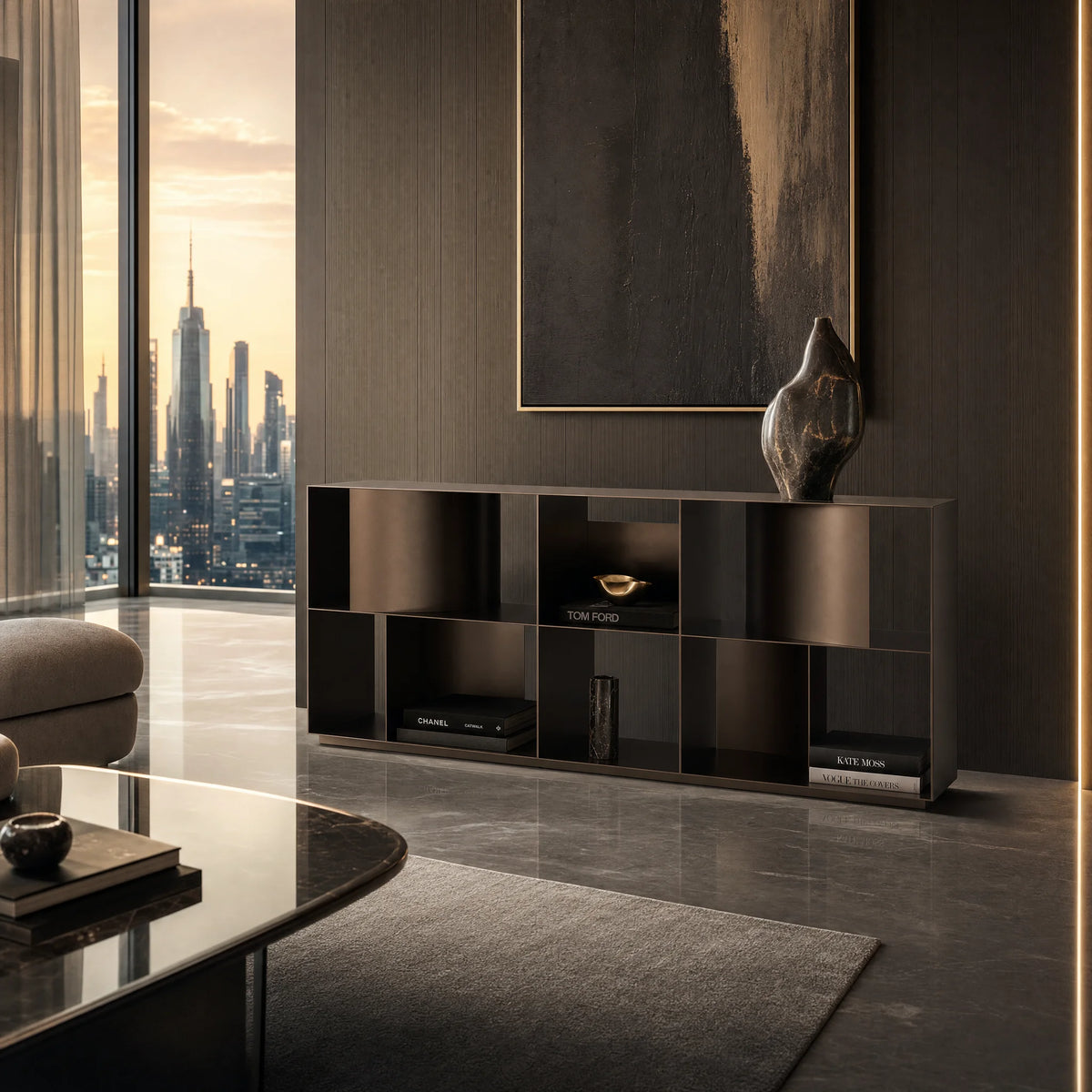 Judd Base Mogg - Judd Base Bookcase - Dark Bronze – Designitch
