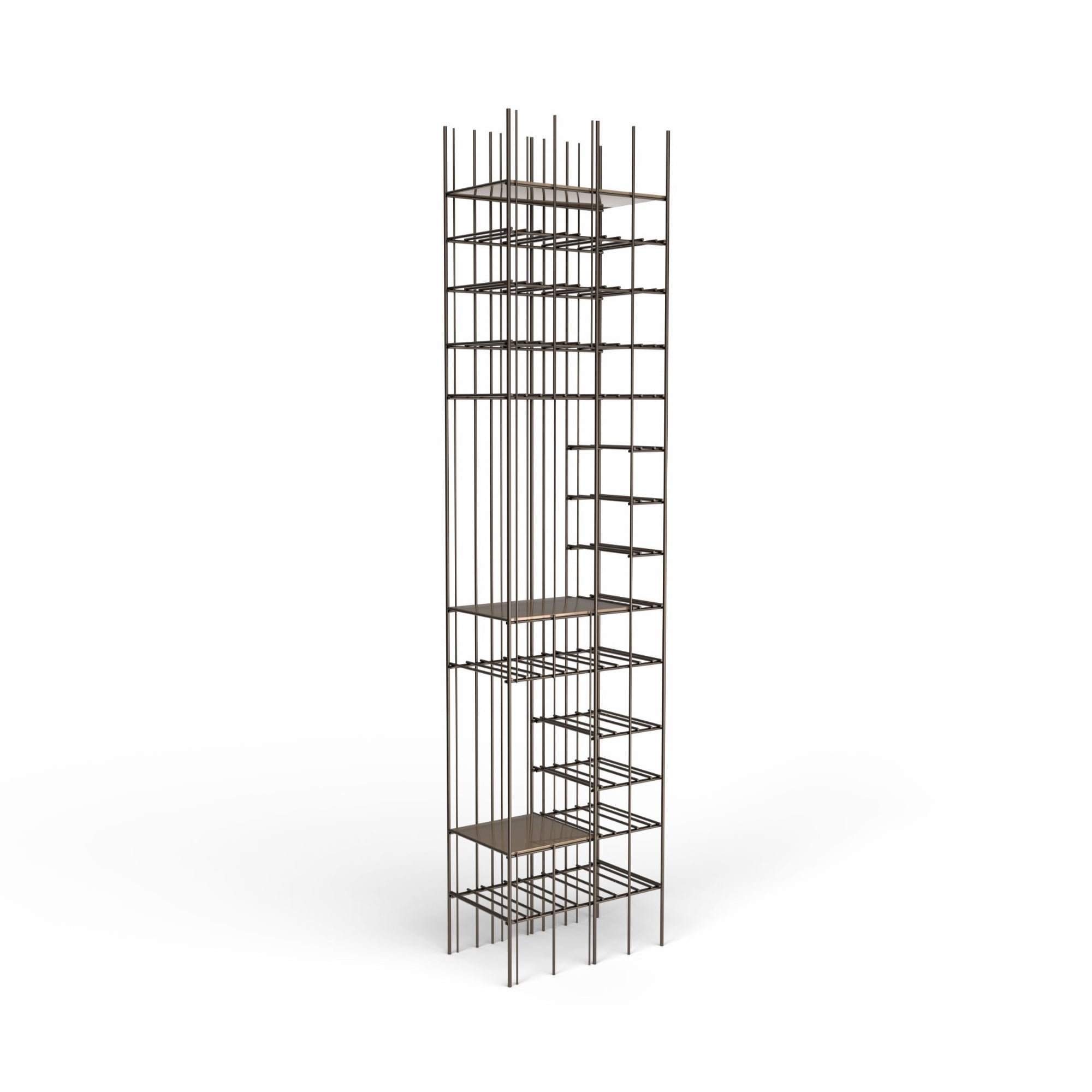 Metrica C Wine Shelve - Burnished/Bronze-1