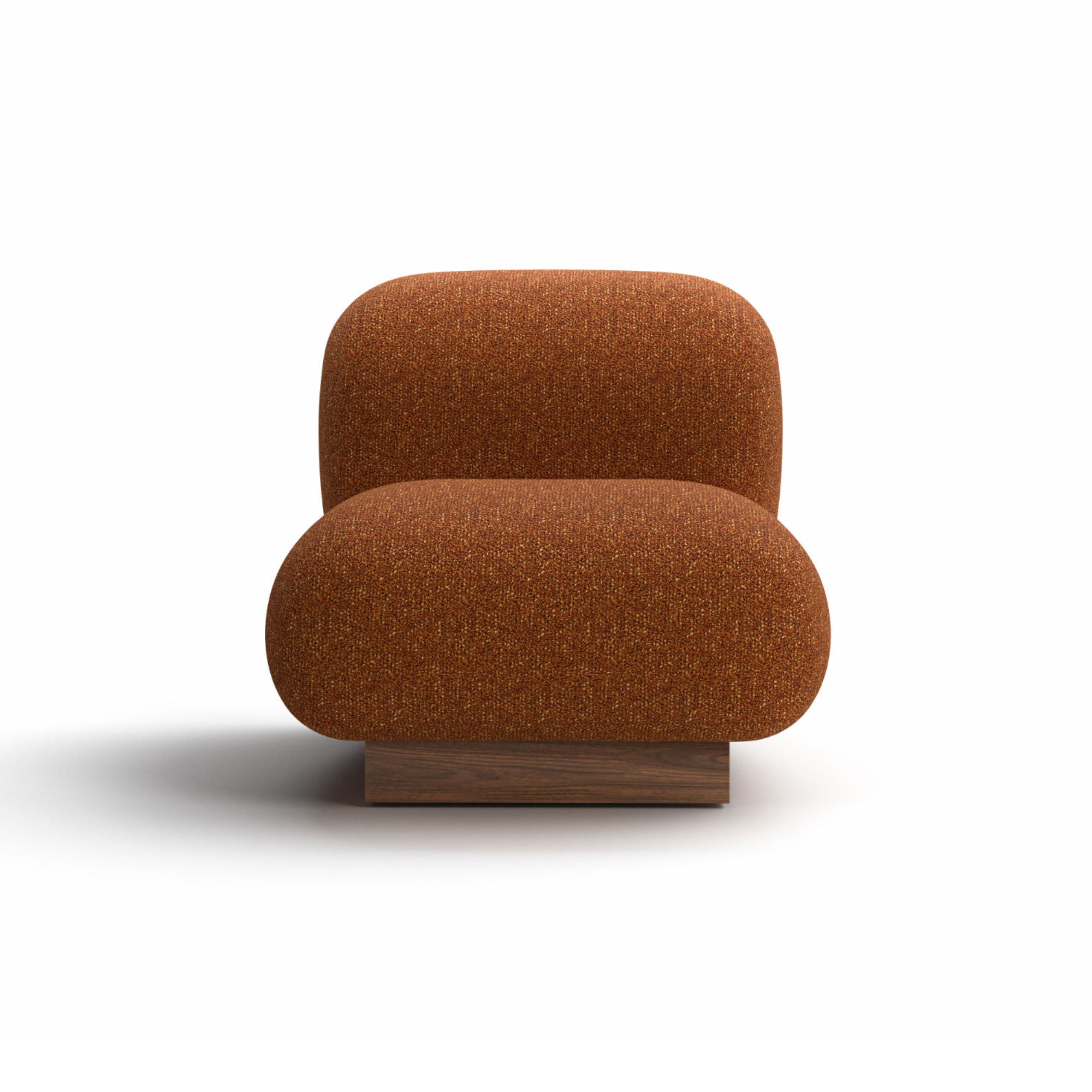 Clay CL2001 Armchair - Walnut/Rose Wood/Fabric W (Fuzzy A7105)-5