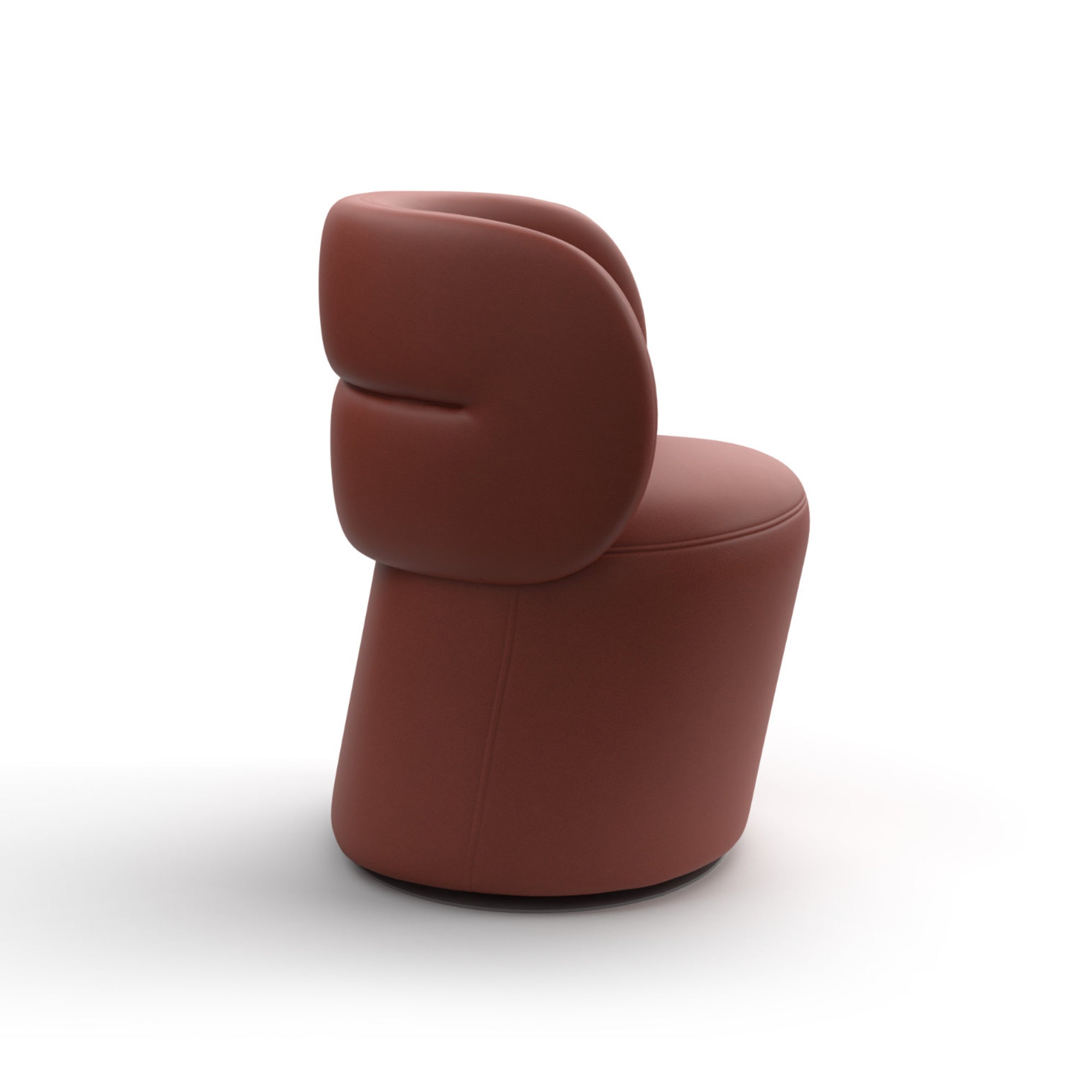 Getlucky 0V8 Dining Chair - Leather T (Burgundy B0118T)-3