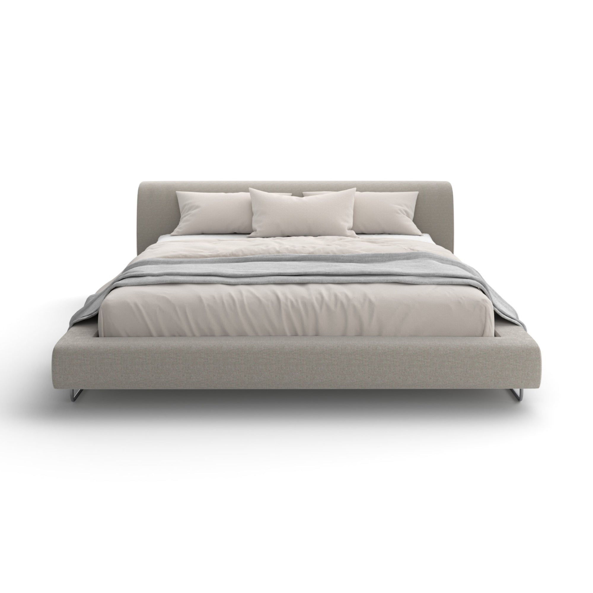 Lowland 160 Bed - Stainless Steel/Fabric W(Steelcut Trio 205)-3