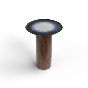 Mangiafuoco 35 Side Table - Walnut/Neptune
