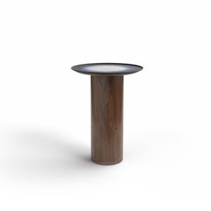 Mangiafuoco 35 Side Table - Walnut/Neptune