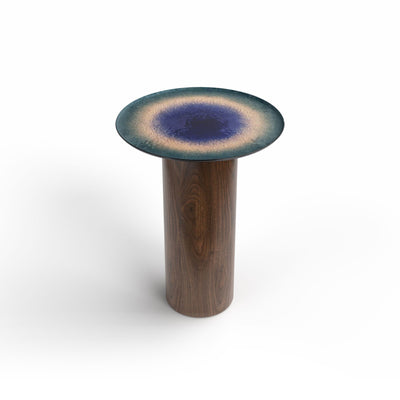 Mangiafuoco 35 Side Table - Walnut/Uranus