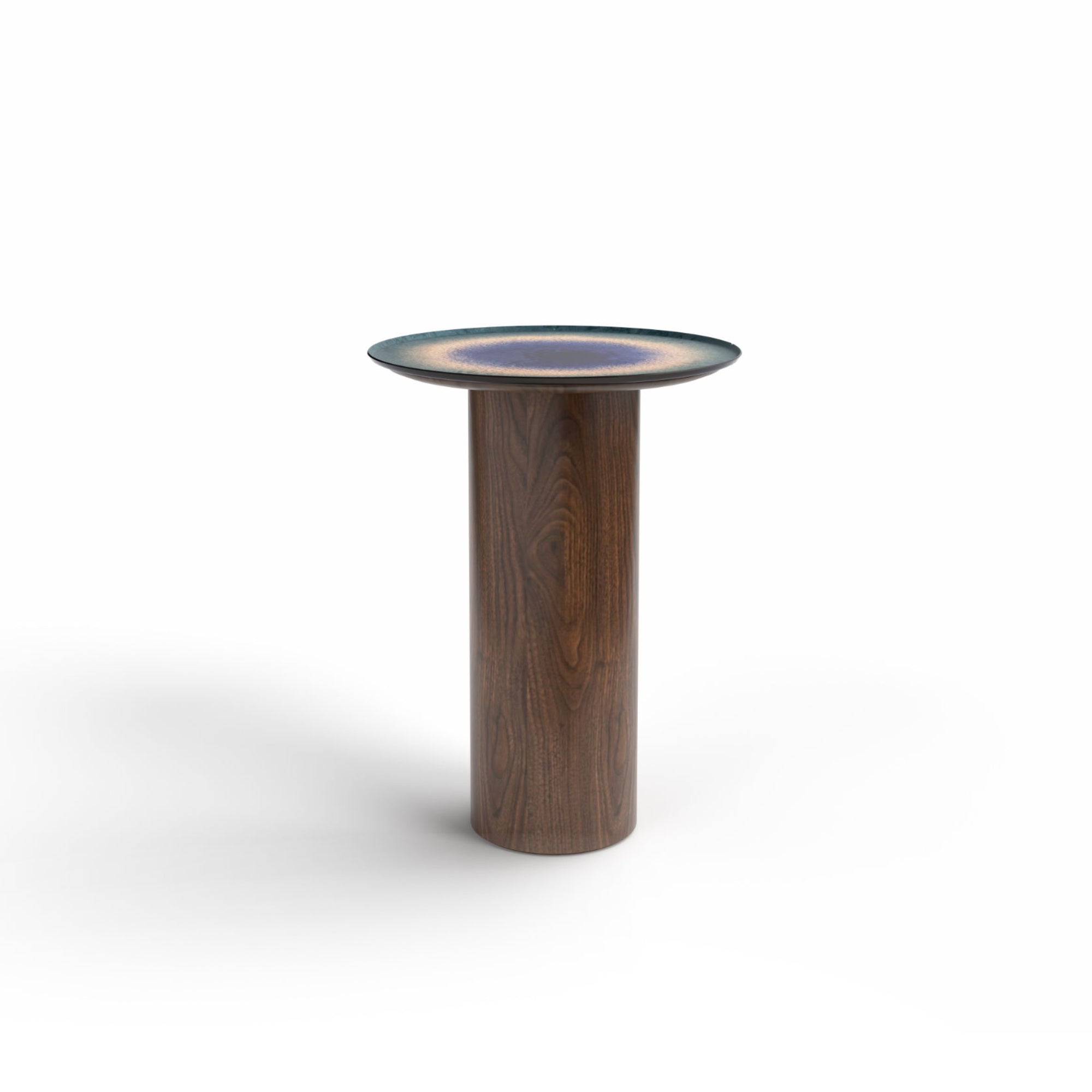 Mangiafuoco 35 Side Table - Walnut/Uranus-3