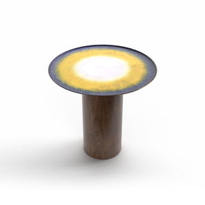 Mangiafuoco 45 Side Table - Walnut/Saturn