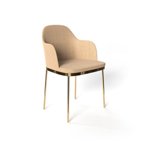 Precious 0NI Dining Chair - Gold Chrome/Fabric S (A8690 Spring Palette 7)