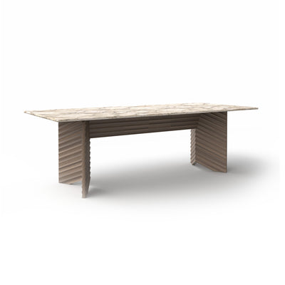 Rows RW03FR Diagonal Dining Table - Taupe/Fior Di Pesco