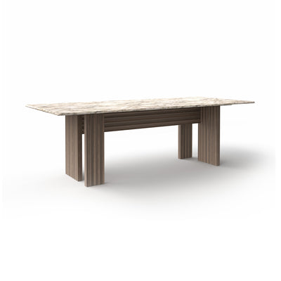 Rows RW03FS Vertical Dining Table - Taupe/Fior Di Pesco