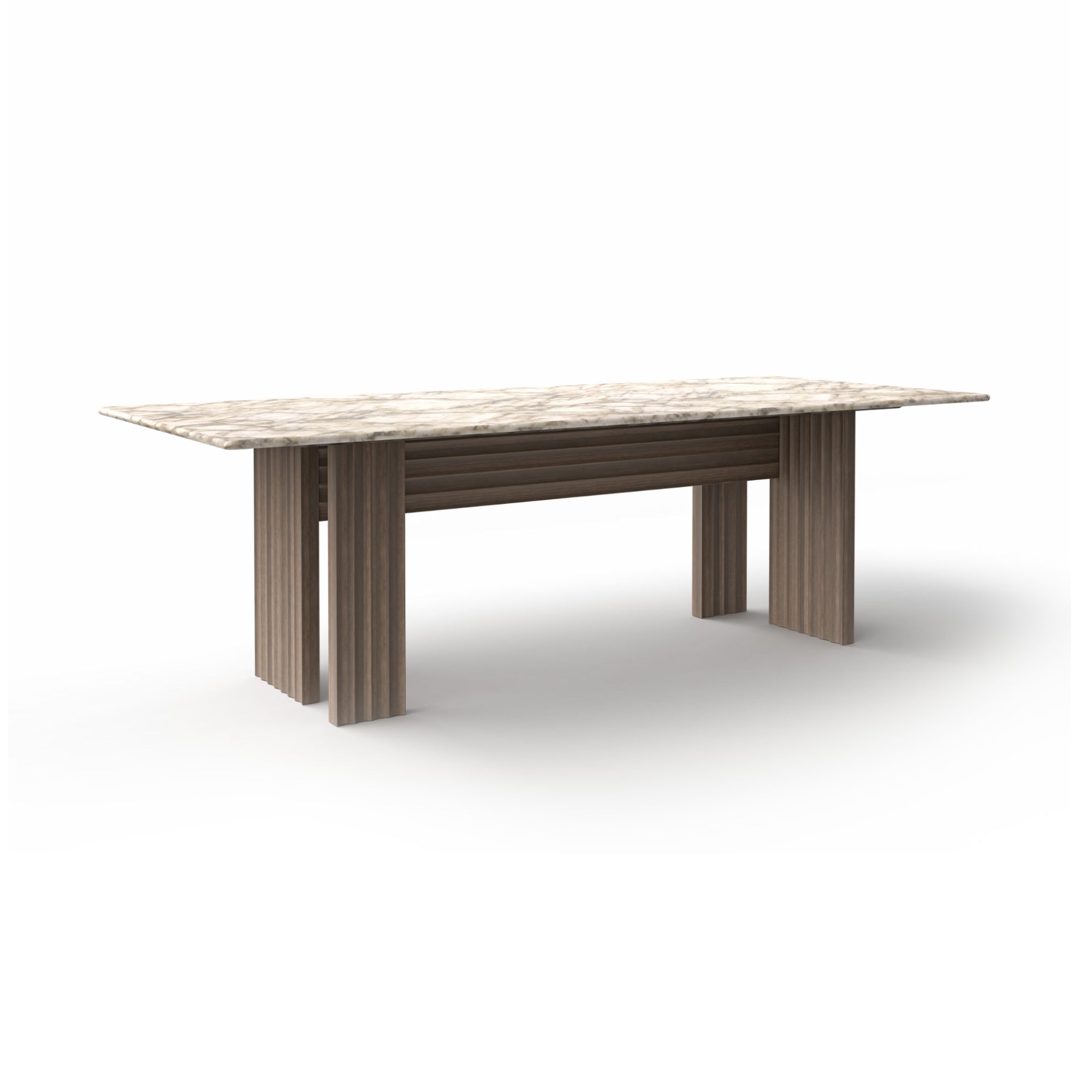 Rows RW03FS Vertical Dining Table - Taupe/Fior Di Pesco