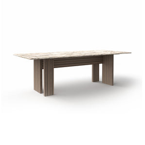 Rows RW03FS Vertical Dining Table - Taupe/Fior Di Pesco
