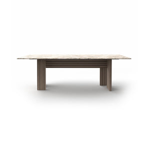 Rows RW03FS Vertical Dining Table - Taupe/Fior Di Pesco