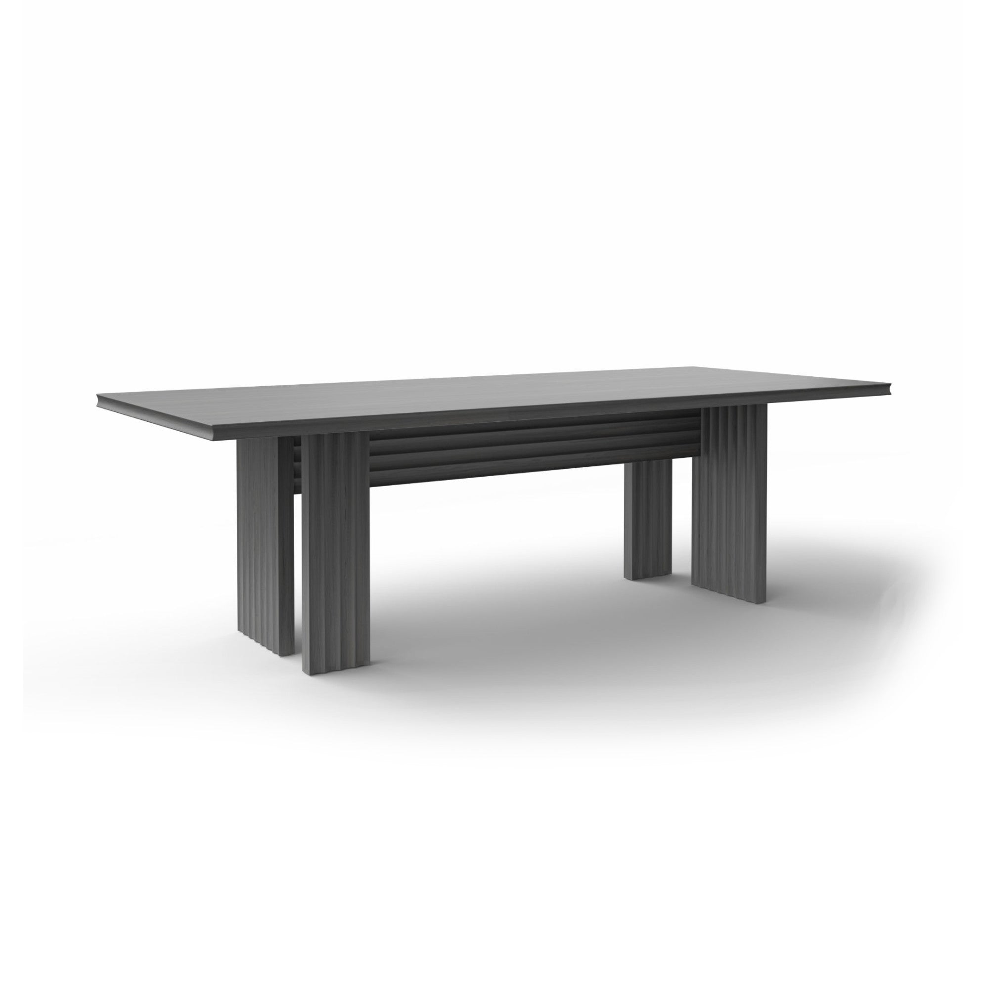 Rows RW04FS Vertical Dining Table - Coal Grey