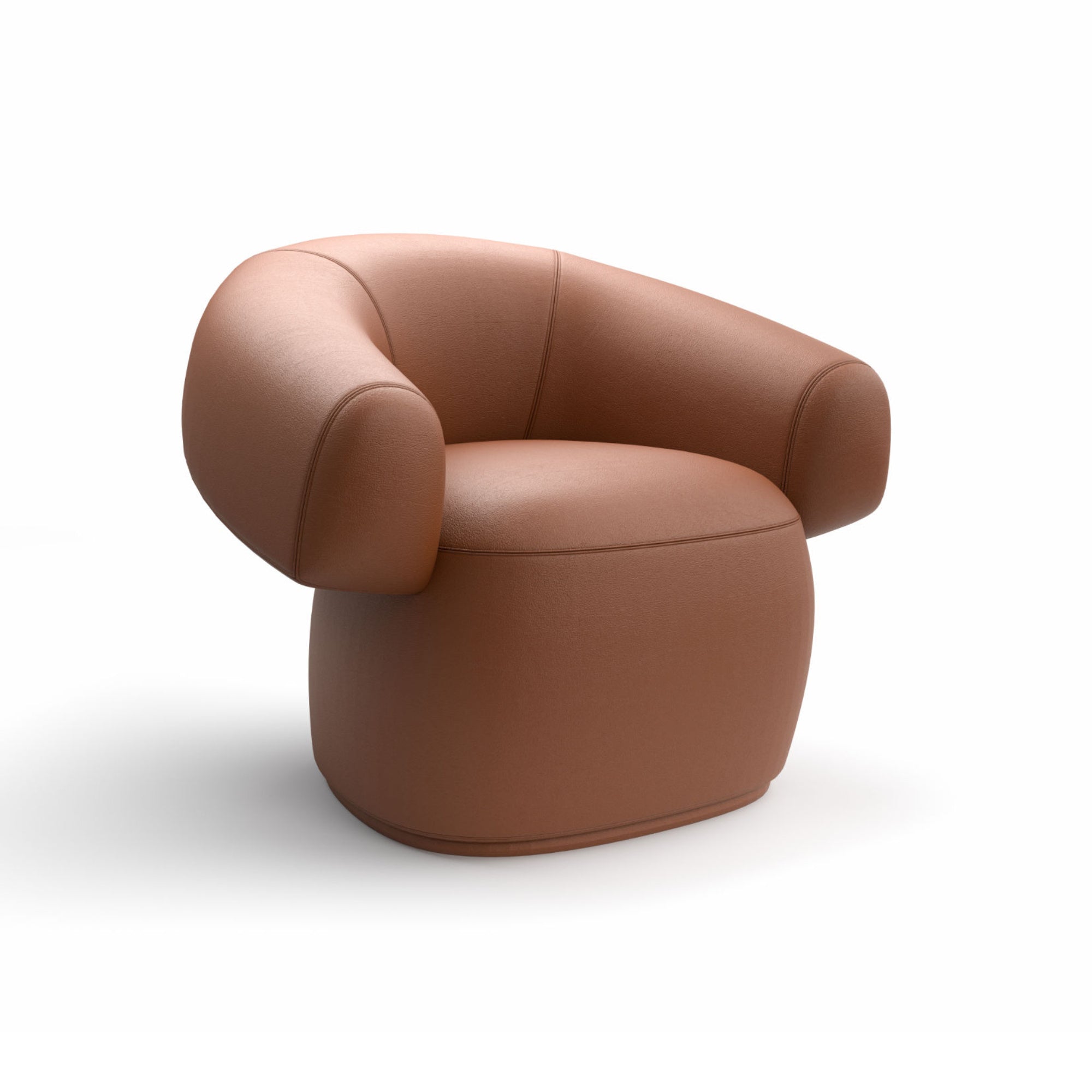 Ruff RU0061 Armchair - Leather Z (Rust Cire B0210)