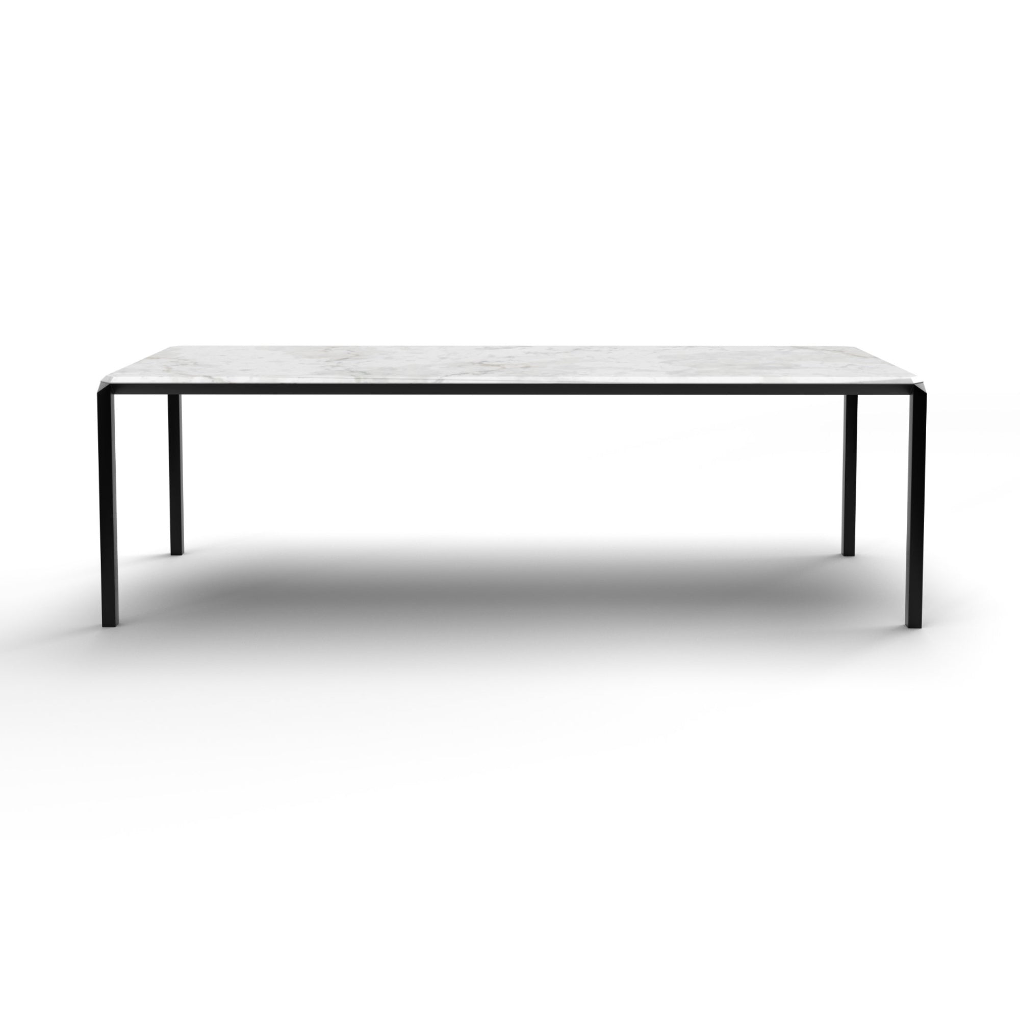 Bebop 240 Dining Table - Black/White Michelangelo Marble-3