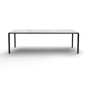 Bebop 240 Dining Table - Black/White Michelangelo Marble