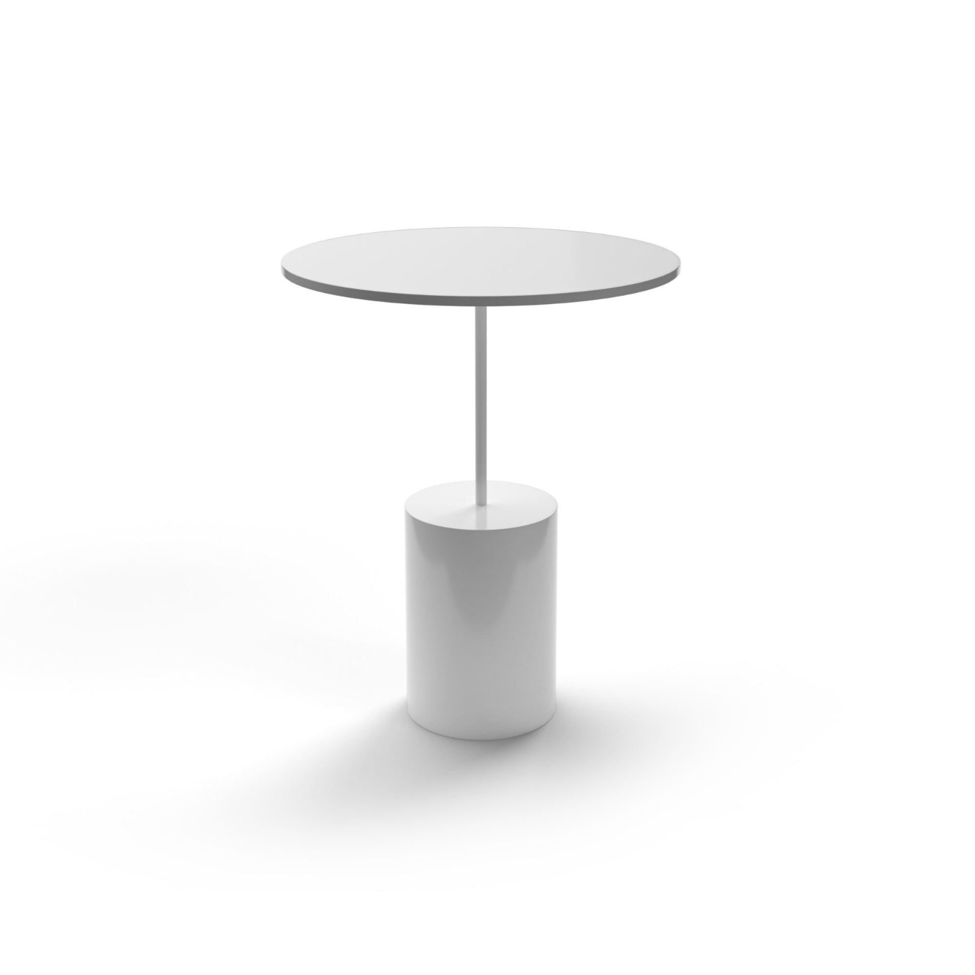 Cocktail Side Table - Glossy White-1