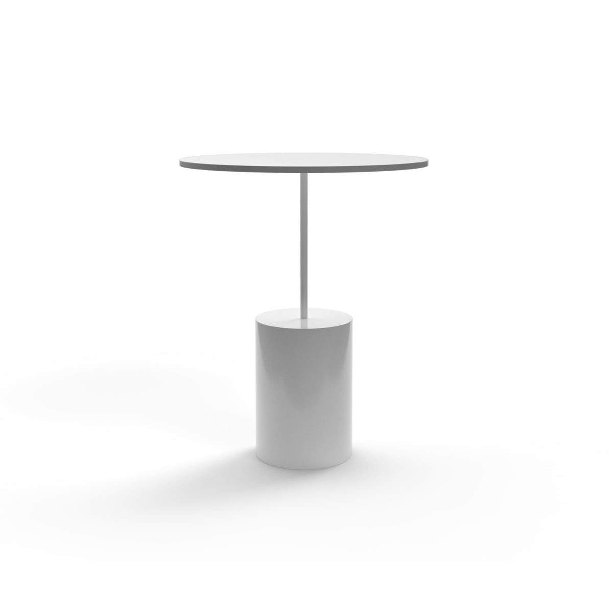 Cocktail Side Table - Glossy White-3
