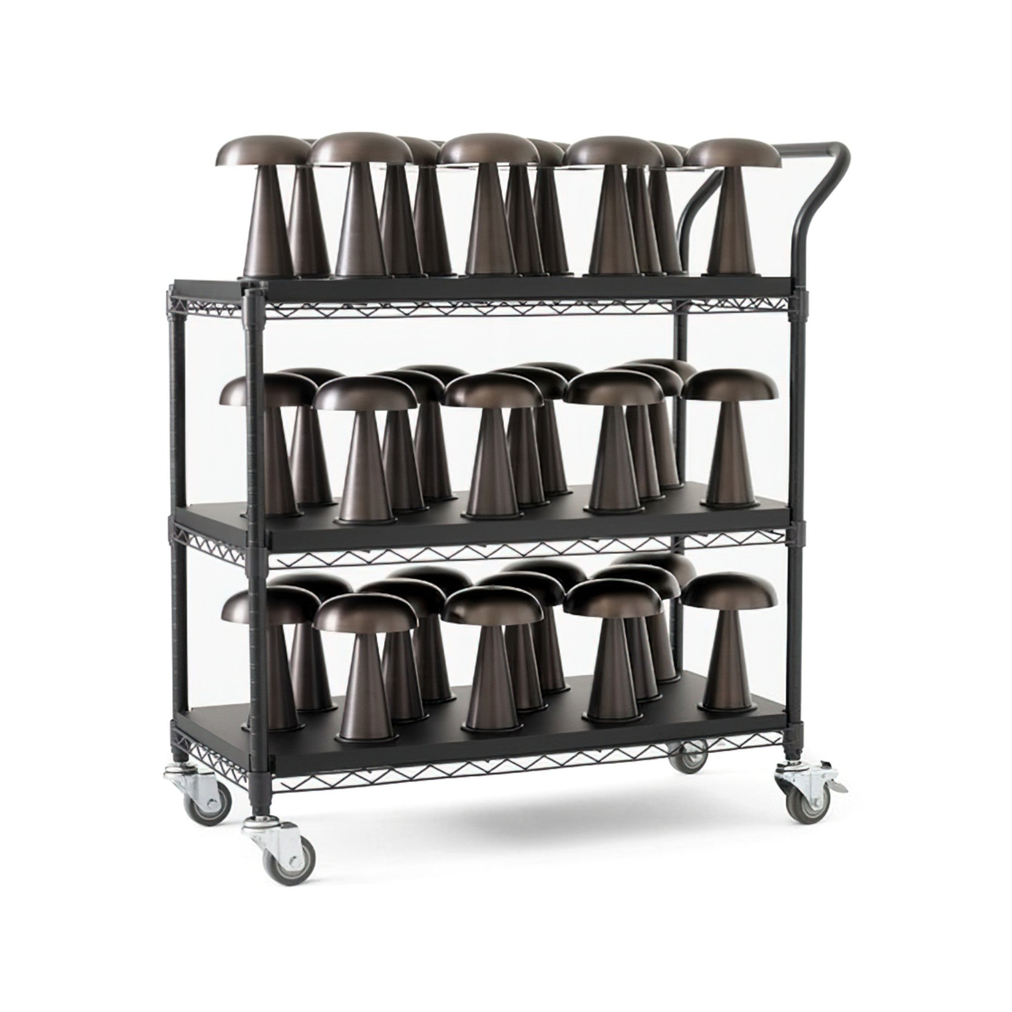 Trolley Fits 3 Trays - Black