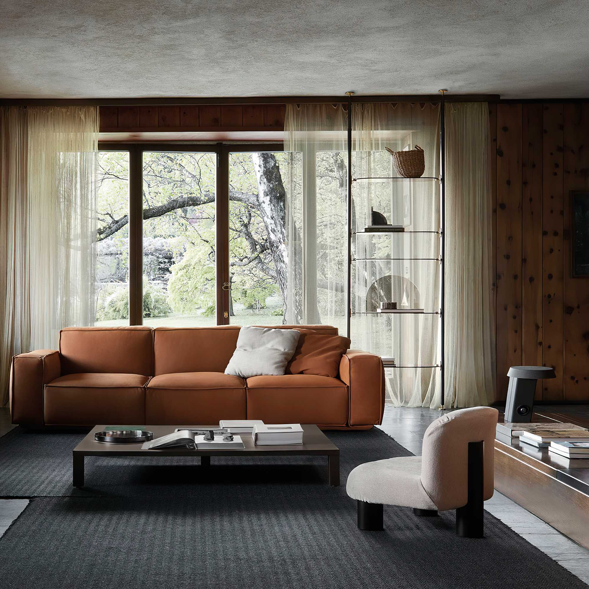 Marechiaro 4096 Sofa - Leather N (Rubino 06)