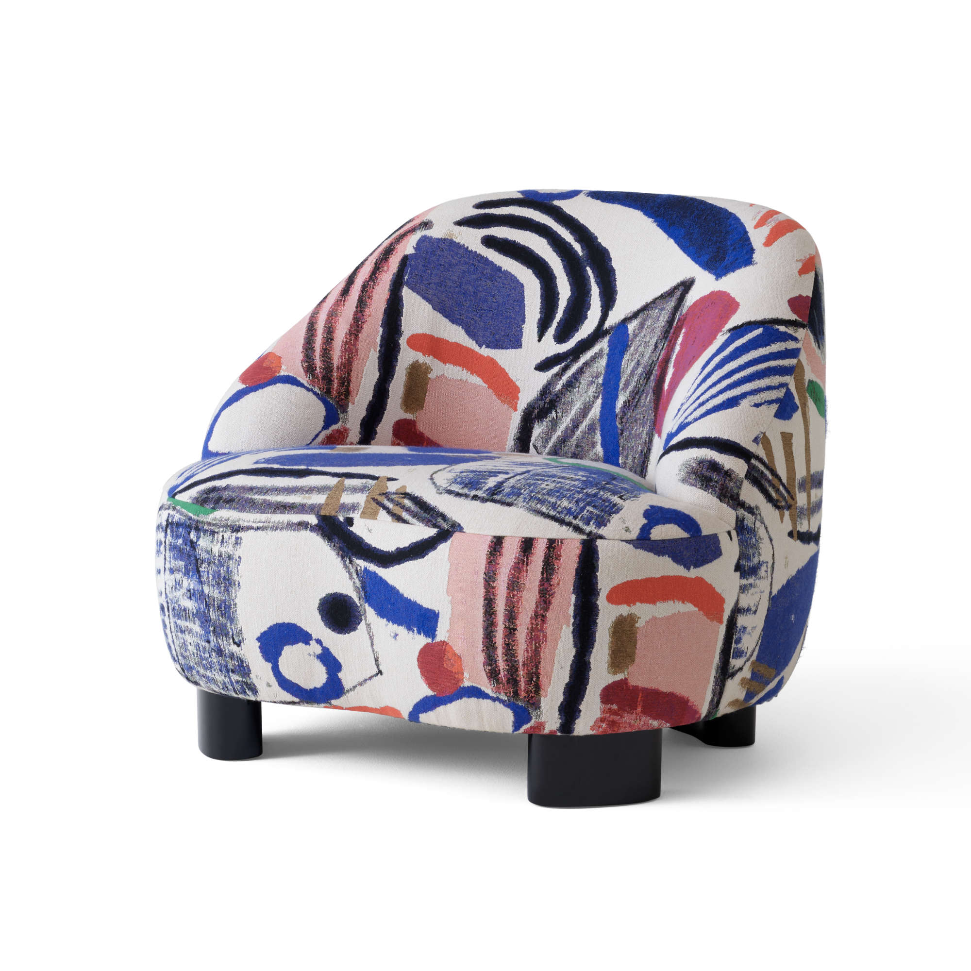 Margas LC1 Armchair - Black/Fabric 4 (La Toile du Pientre F3528001)-3