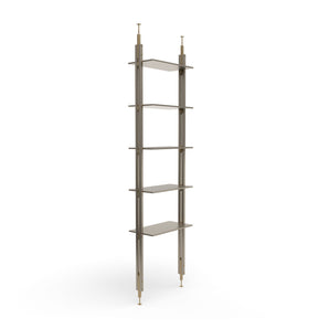 Marianne Bookcase - Matte Nickel/Brass