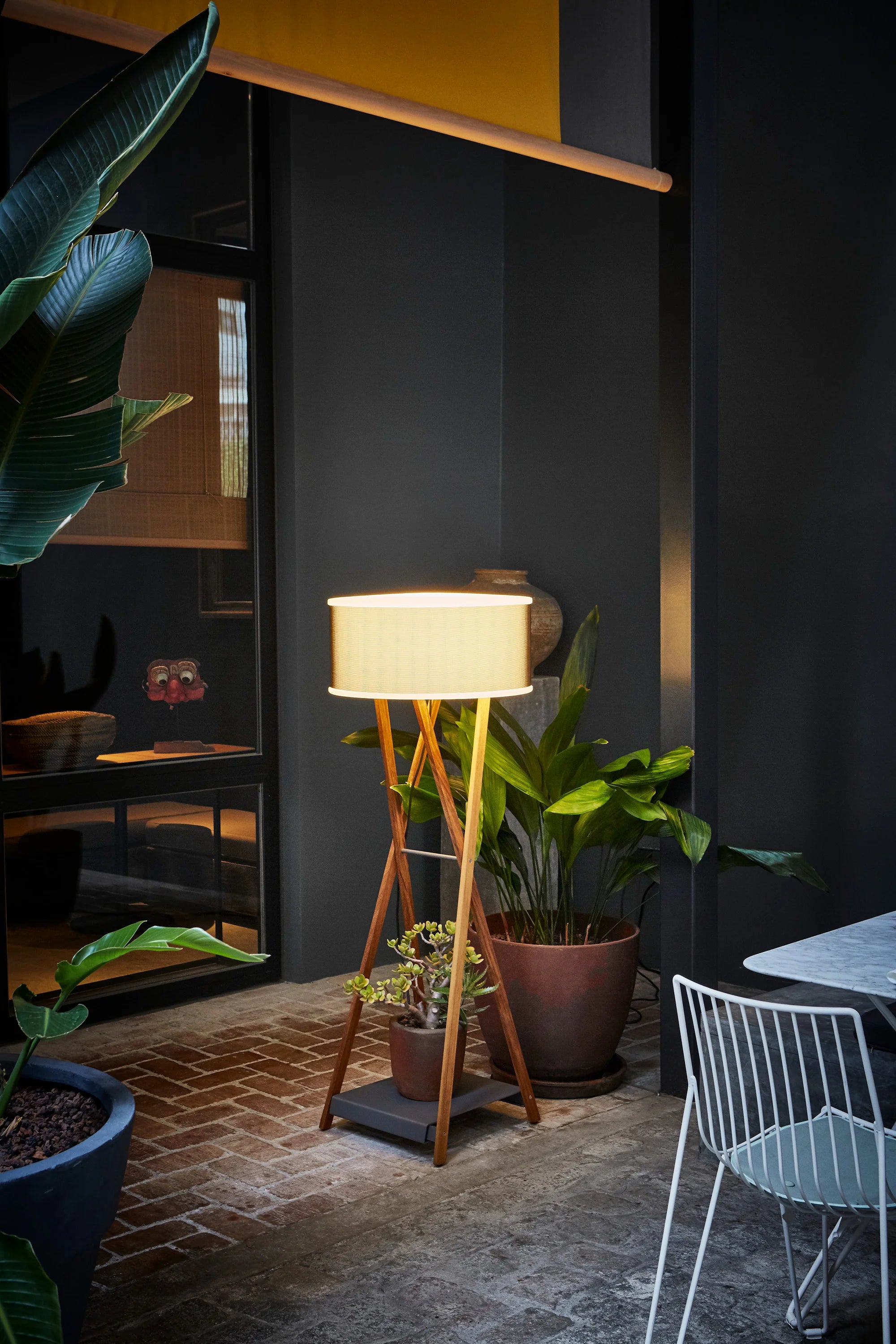 Cala 140 IP65  Floor Lamp - Iroko Wood-3