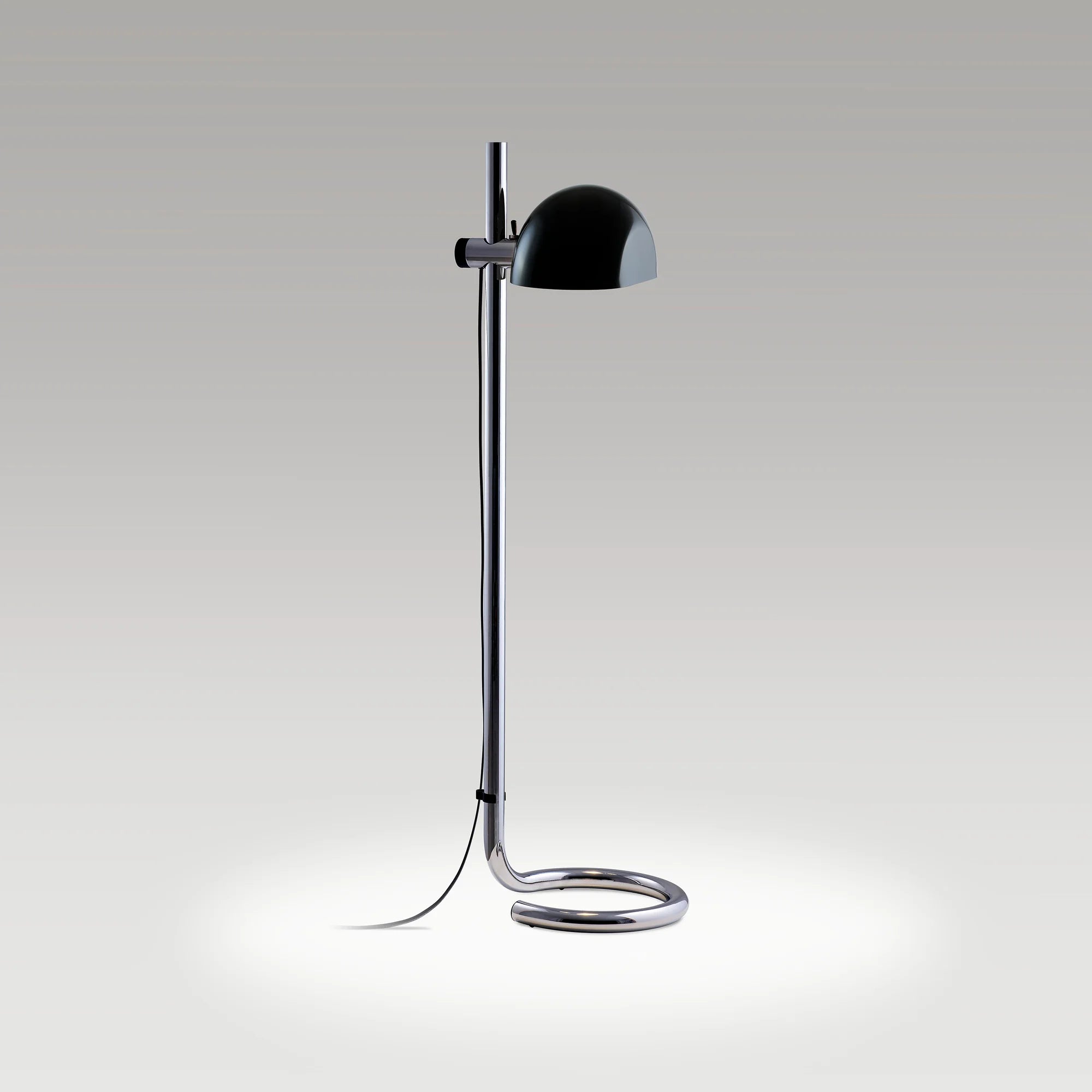 Lauro P Floor Lamp - Chromed Steel/Black-3