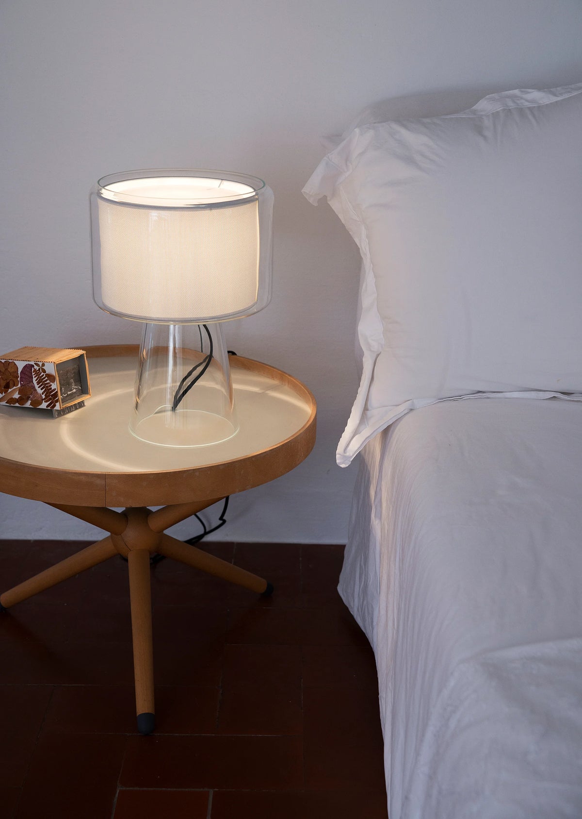 Mercer M Table Lamp - Blown Glass/Pearl White