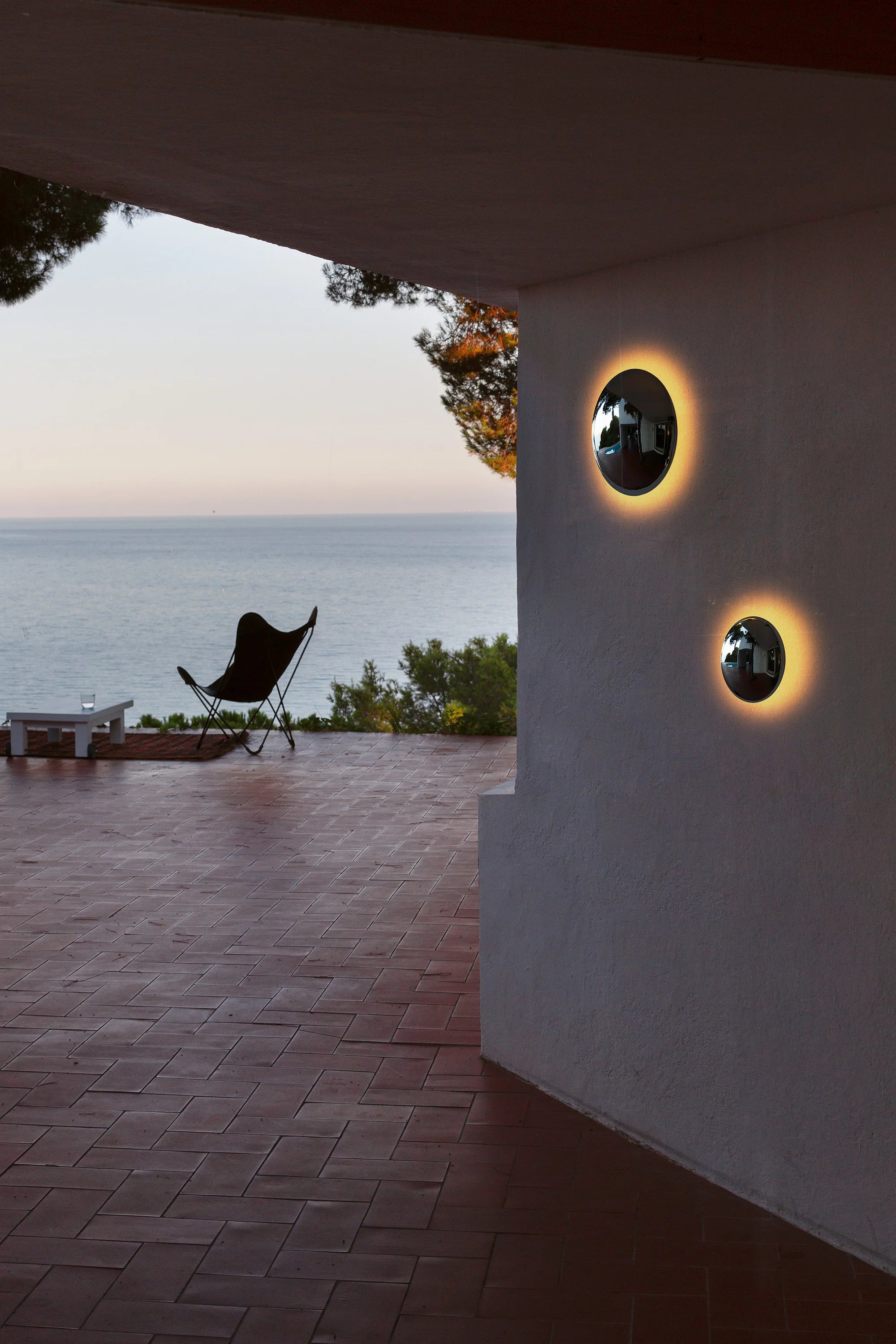 Babila 28 Outdoor Wall Lamp - Polished Stainless Steel-2