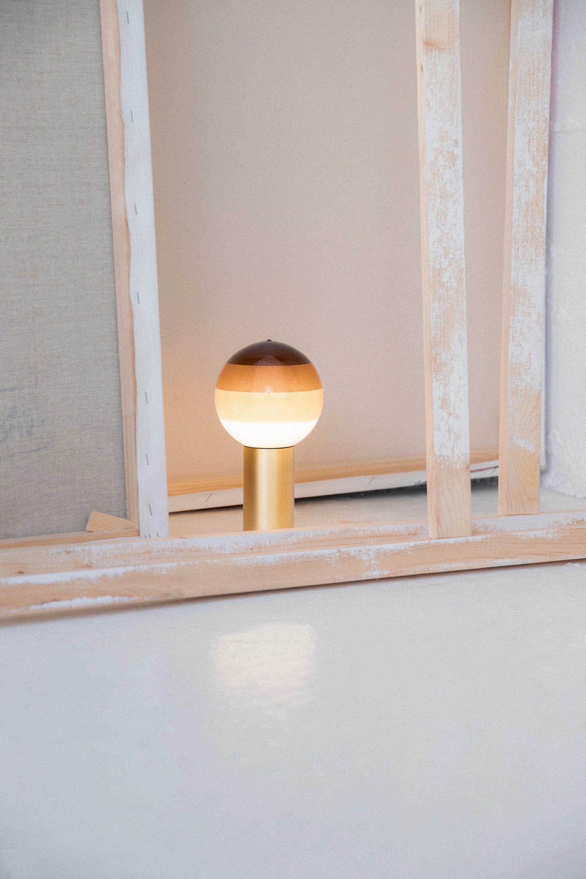Dipping Light Portable Table Lamp - Brushed Brass/Chocolate-2