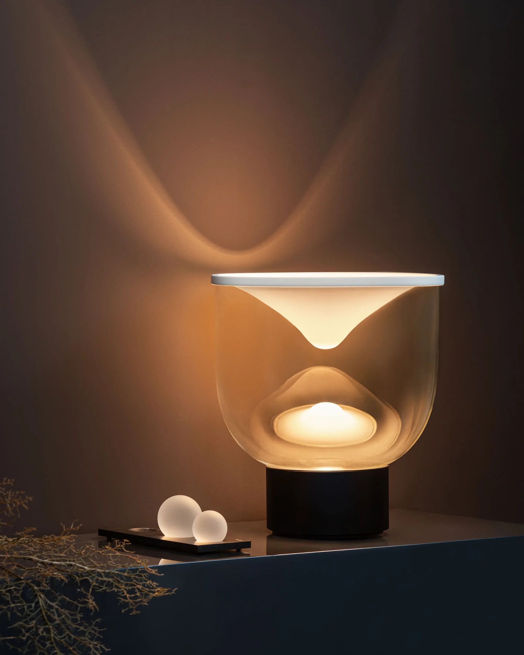 Grammoluce Table Lamp - Black/Glass-7