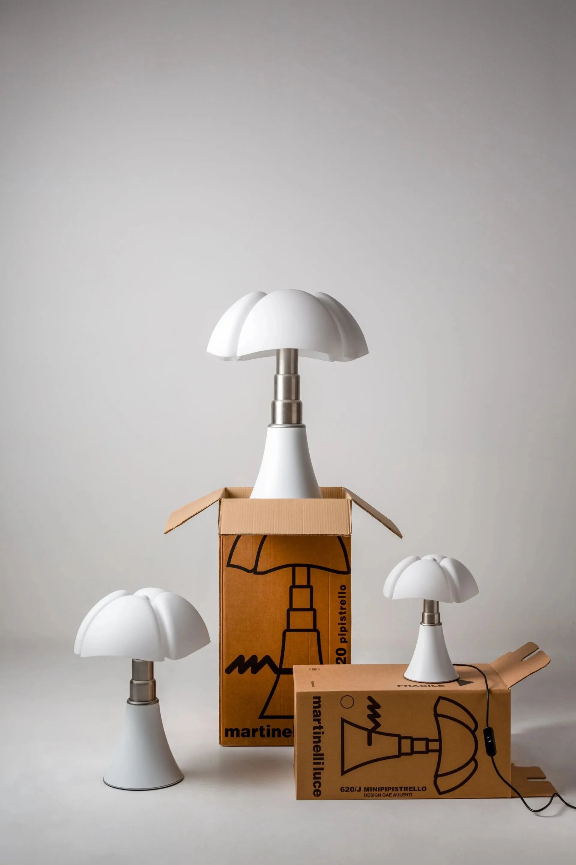 Pipistrello Medio Table Lamp - White Matt/White Opaque-5