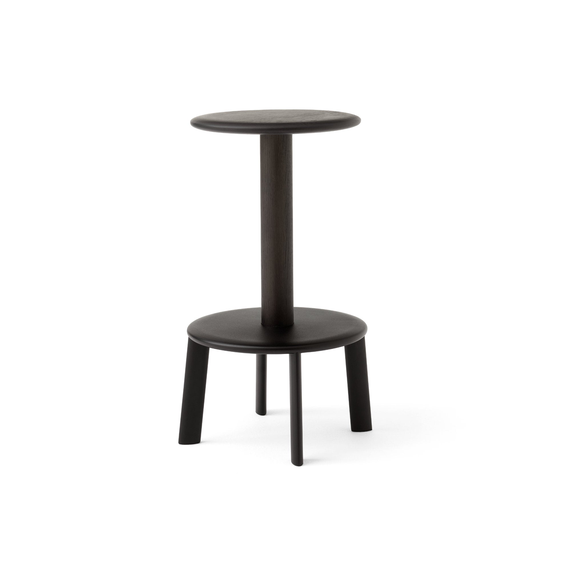 Massif AV39 Counter Stool -  Warm Black/Dark Stained Oak-1