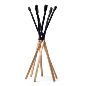 Match Coat Hanger - Solid Beech/Natural/Black Dyed