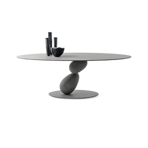 Matera MMT14220O Oval Dining Table - Stone Grey