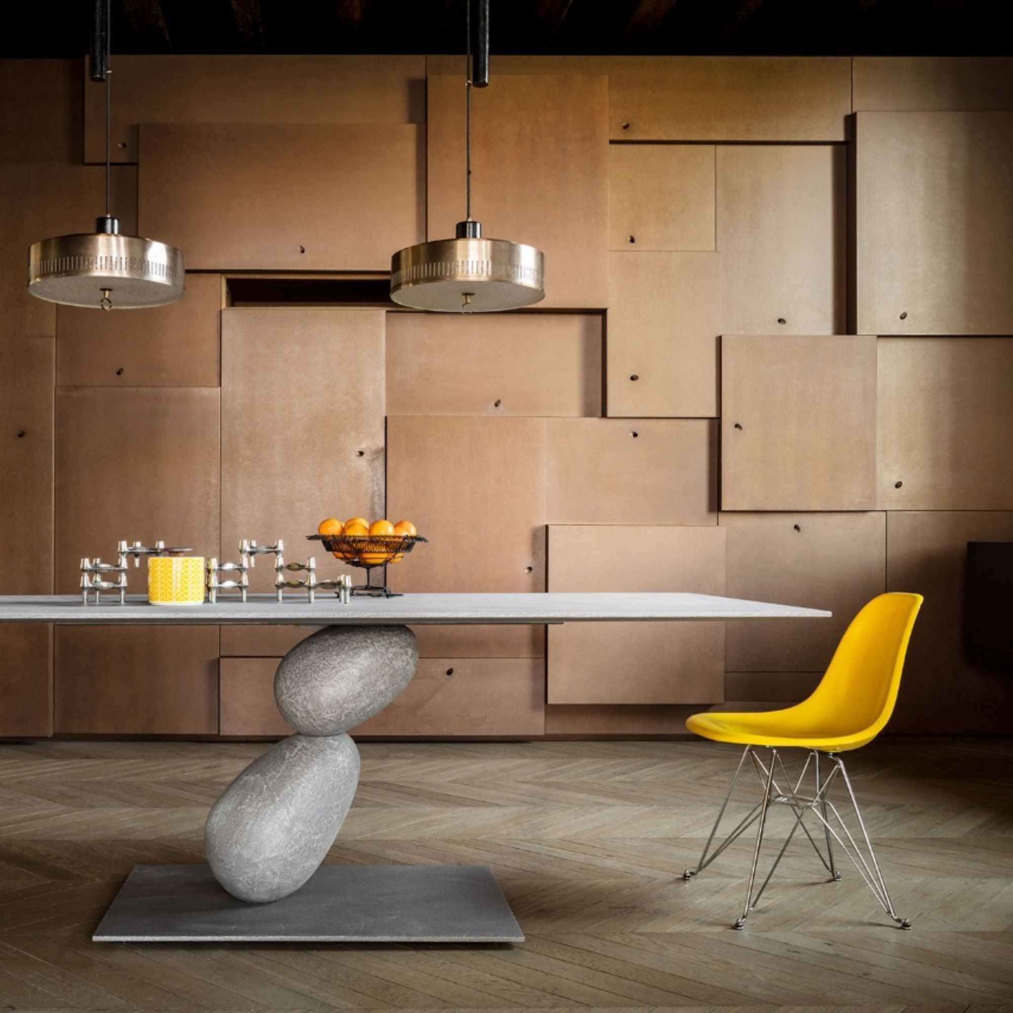 Matera MMT14220R Rectangular Dining Table - River Stone